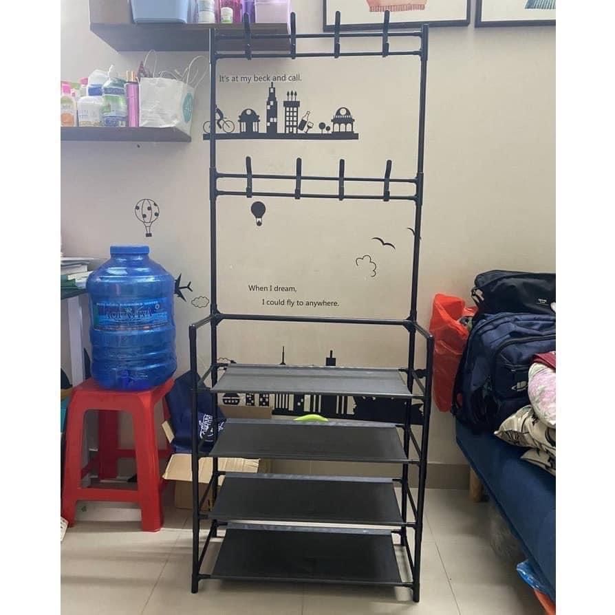 KỆ GIÀY DÉP CÓ MÓC TREO QUẦN ÁO